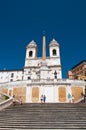 ROME-AUGUST 7: TrinitÃÂ  dei Monti on August 7, 2013 in Rome, Italy. Royalty Free Stock Photo